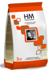 Наша марка сухой корм для собак маленьких пород с цыпленком и овощами 18 кг. 